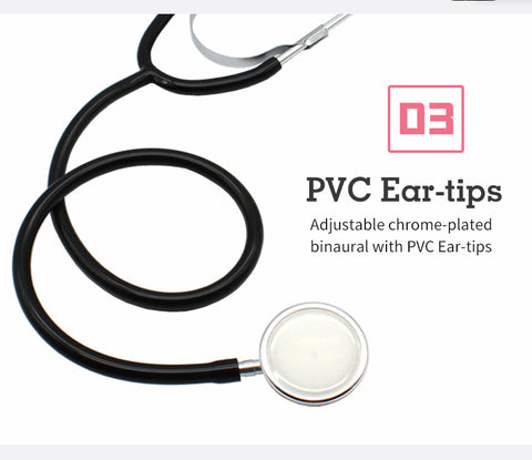 Image of Portable Dual Head Stethoscope For Doctor Nurse Medical Student Health Blood Light Weight Aluminum Chest Piece Blood Pressure