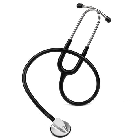 Image of All Black Medical Cardiology Doctor Stethoscope Professional Medical Heart Stethoscope Nurse Student Medical Equipment Device