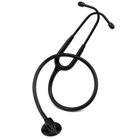 Image of All Black Medical Cardiology Doctor Stethoscope Professional Medical Heart Stethoscope Nurse Student Medical Equipment Device