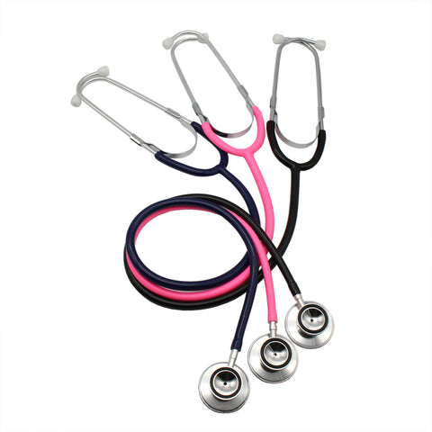 Image of Portable Dual Head Stethoscope For Doctor Nurse Medical Student Health Blood Light Weight Aluminum Chest Piece Blood Pressure