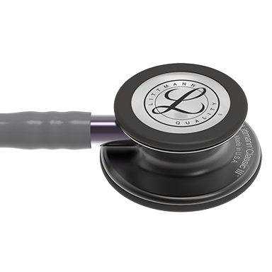 27" Length Smoke Chestpiece,Gray tube,Voilet Gray Stem and Smoke Headset Littmann® Classic III™ Monitoring Stethoscop