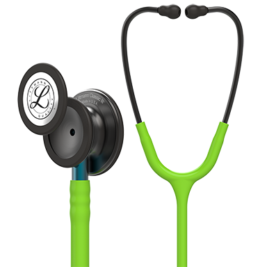 27'' length  Smoke Chestpiece, Lime Green Tube, Blue Stem and Smoke Headset Littmann® Classic III™ Monitoring Stethoscope