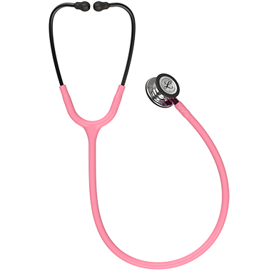 27" Length Pearl Pink Tube, Mirror Chestpiece, Pink Stem Littmann® Classic III™ Monitoring Stethoscope