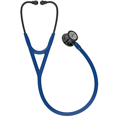 27'' Length High Polish Smoke-Finish Chestpiece, Navy Tube, Blue Stem and Black Headset Littmann® Cardiology IV™ Diagnostic Stethoscope