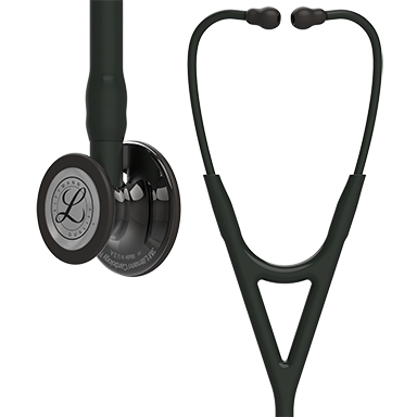 Image of 27'' Length Black Tube, High-Polish Smoke Chestpiece, Black Stem Littmann® Cardiology IV™ Diagnostic Stethoscope