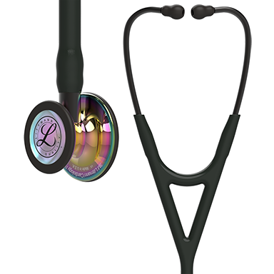 27'' Length Black tube, High-polish rainbow chestpiece, Black stem Littmann® Cardiology IV™ Diagnostic Stethoscope