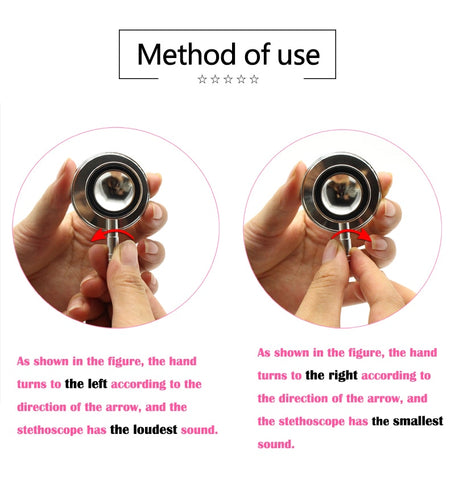 Image of Portable Dual Head Stethoscope For Doctor Nurse Medical Student Health Blood Light Weight Aluminum Chest Piece Blood Pressure