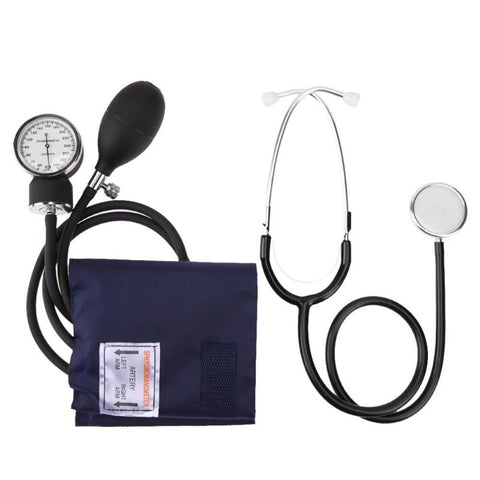 Image of New Manual Arm Sphygmomanometer Blood Pressure Gauge with Stethoscope Monitor Device Health Monitors Health Care Dropshipping